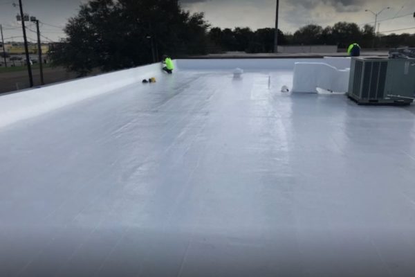 Commercial flat roofing for a local business done by Stephens Roofing.